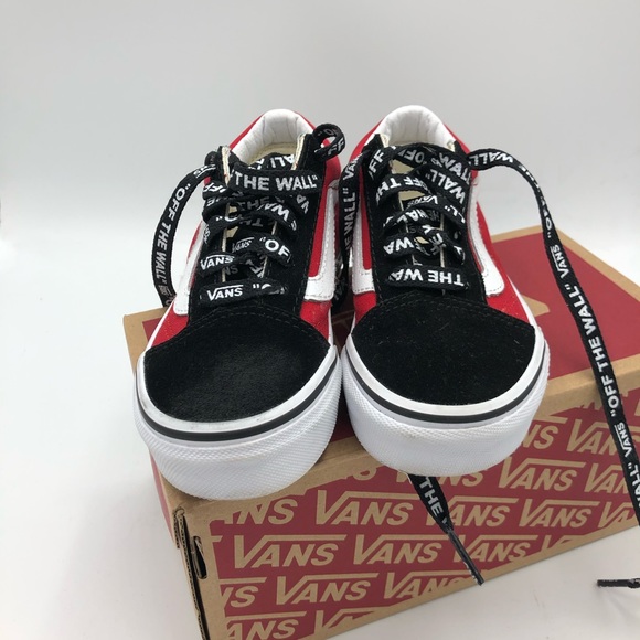 vans old skool v logo pop skate shoe velcro